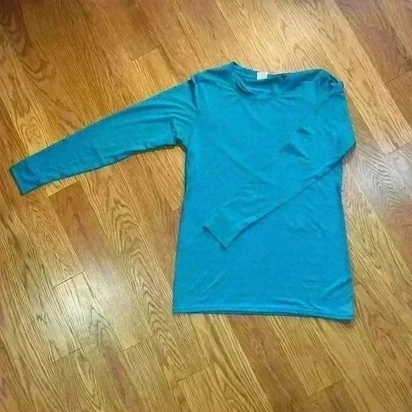 Zyia Active Long Sleeve Teal Chill Tee Size Large Excellent Used Condition - Picture 2 of 4